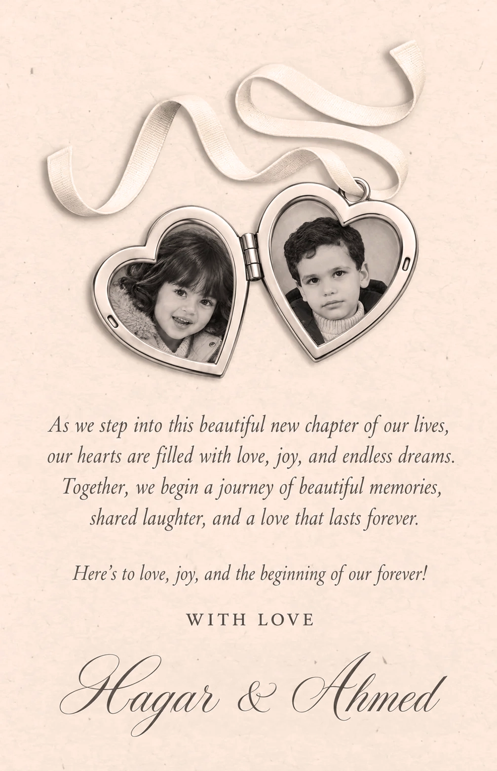 Our love story, from childhood to forever